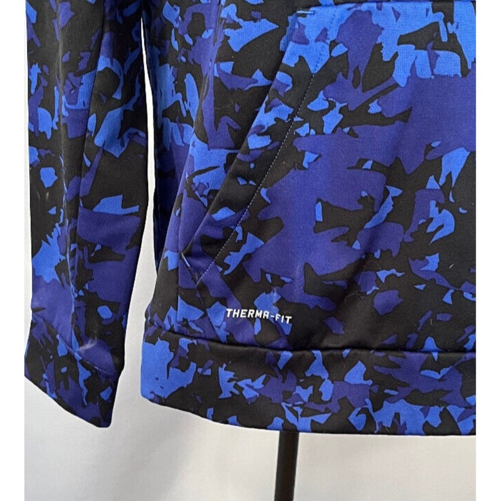 Womens Nike Therma Fit Blue Camo Pattern Therma-Fit Hoodie Size Medium - Picture 2 of 3